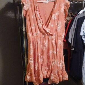 Maurices Coral Floral Midi Dress